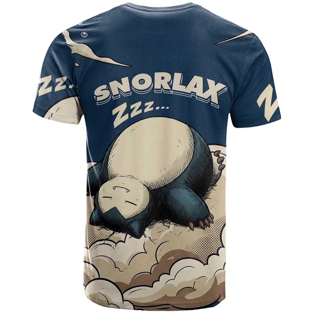 Snorlax Sleeping Cloud T Shirt Snorlax Zzz... Peace in Every Puff of Sleep