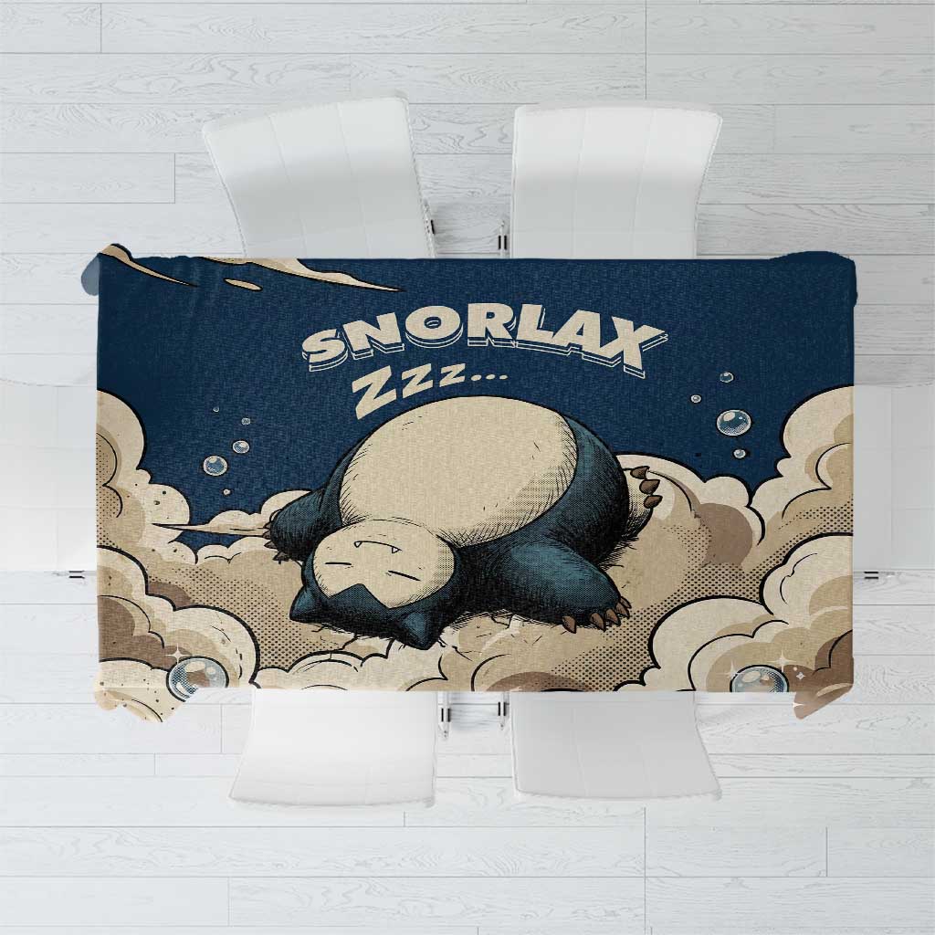 Snorlax Sleeping Cloud Tablecloth Snorlax Zzz... Peace in Every Puff of Sleep