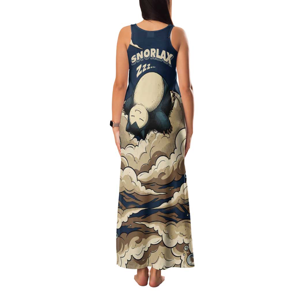 Snorlax Sleeping Cloud Tank Maxi Dress Snorlax Zzz... Peace in Every Puff of Sleep