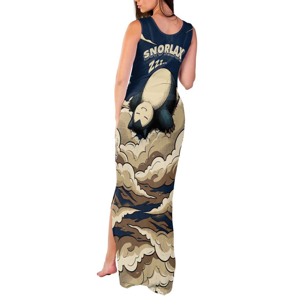 Snorlax Sleeping Cloud Tank Maxi Dress Snorlax Zzz... Peace in Every Puff of Sleep