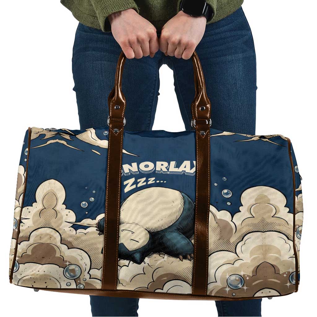 Snorlax Sleeping Cloud Travel Bag Snorlax Zzz... Peace in Every Puff of Sleep