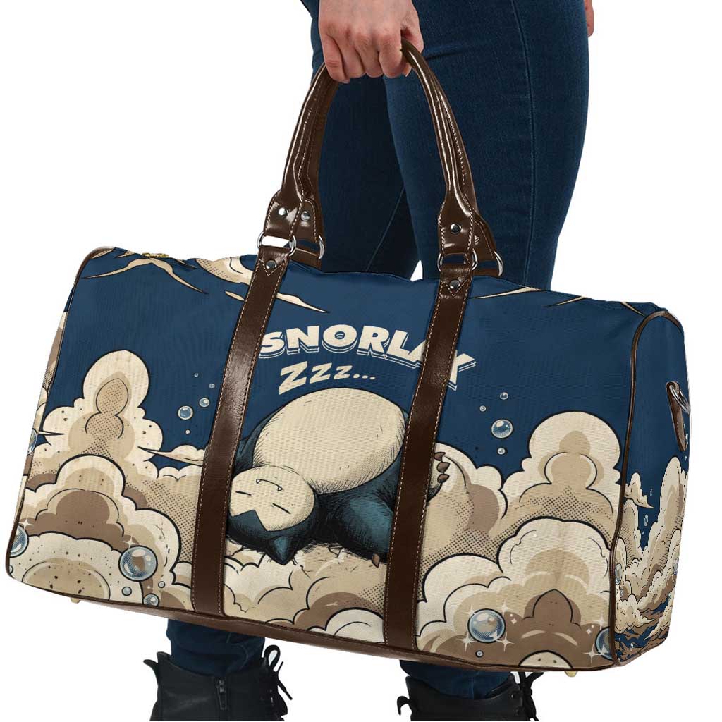 Snorlax Sleeping Cloud Travel Bag Snorlax Zzz... Peace in Every Puff of Sleep