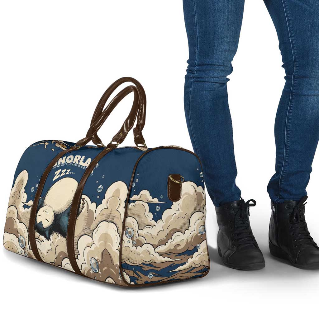 Snorlax Sleeping Cloud Travel Bag Snorlax Zzz... Peace in Every Puff of Sleep