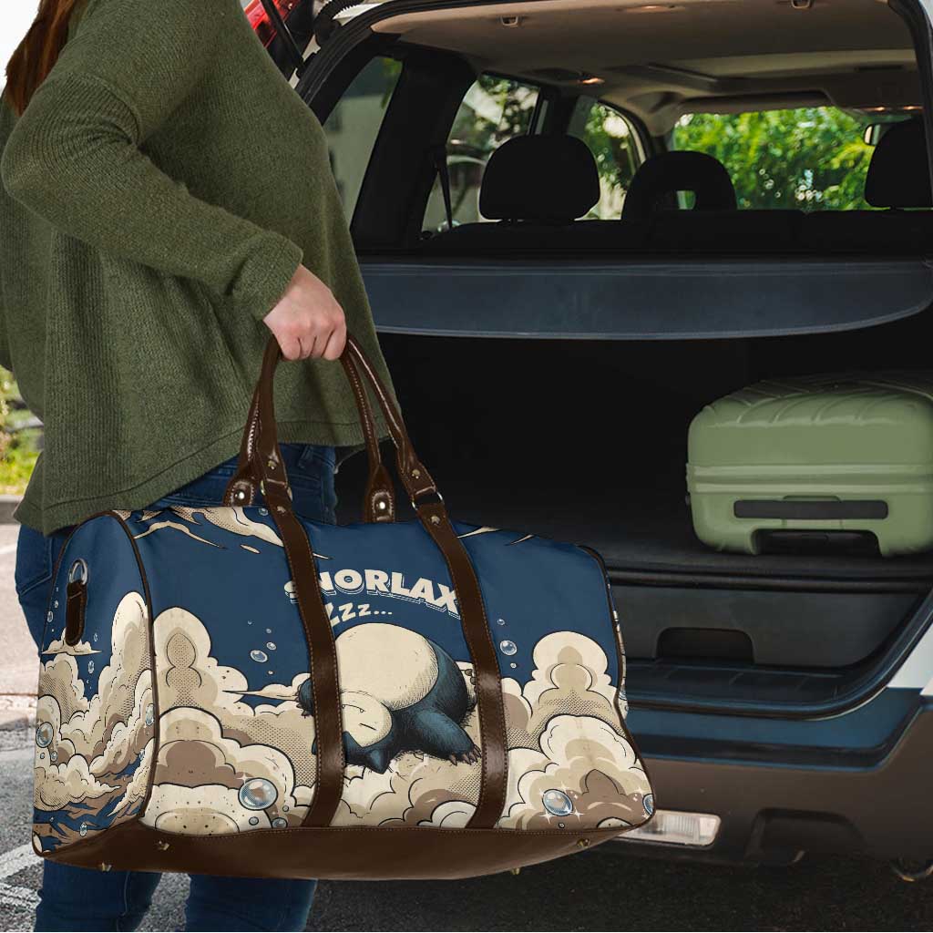 Snorlax Sleeping Cloud Travel Bag Snorlax Zzz... Peace in Every Puff of Sleep