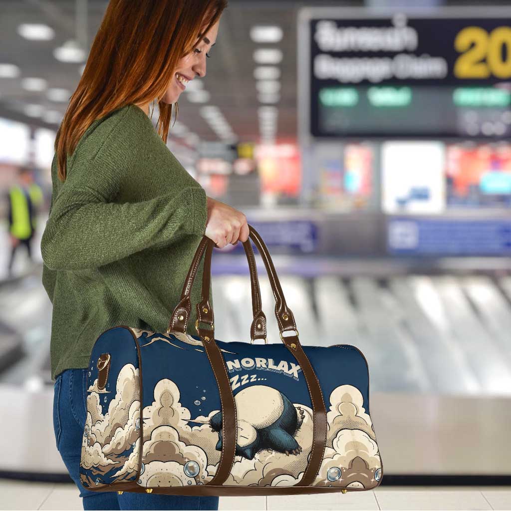 Snorlax Sleeping Cloud Travel Bag Snorlax Zzz... Peace in Every Puff of Sleep