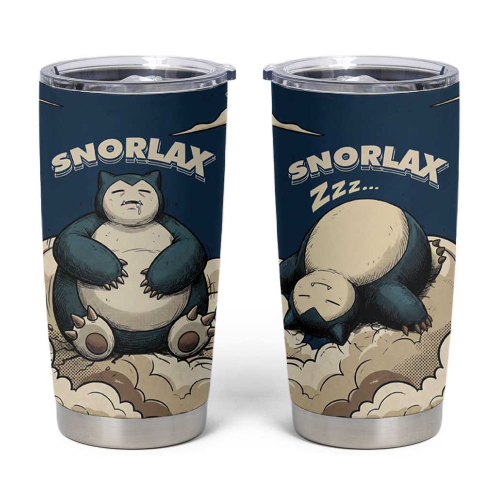 Snorlax Sleeping Cloud Tumbler Cup Snorlax Zzz... Peace in Every Puff of Sleep