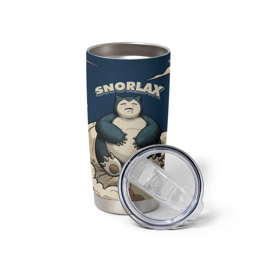 Snorlax Sleeping Cloud Tumbler Cup Snorlax Zzz... Peace in Every Puff of Sleep