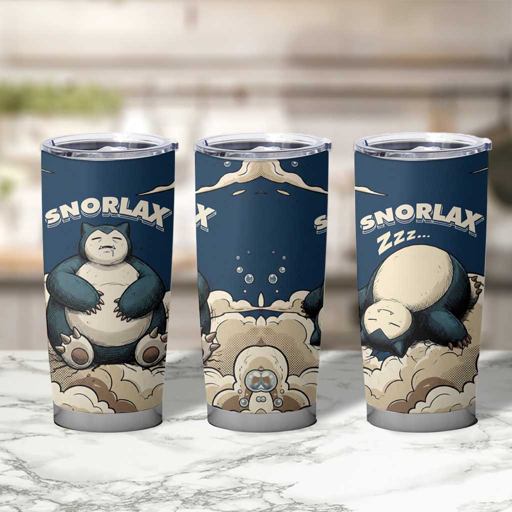 Snorlax Sleeping Cloud Tumbler Cup Snorlax Zzz... Peace in Every Puff of Sleep