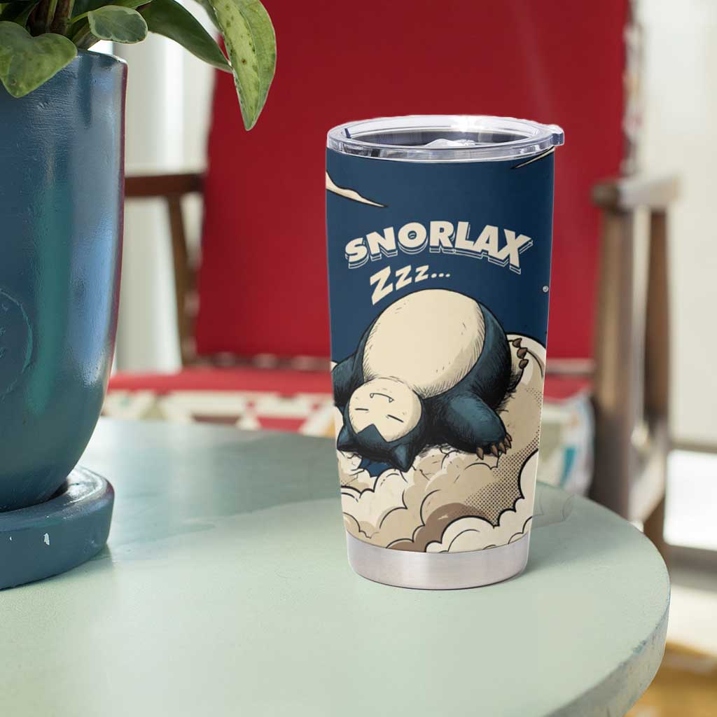 Snorlax Sleeping Cloud Tumbler Cup Snorlax Zzz... Peace in Every Puff of Sleep