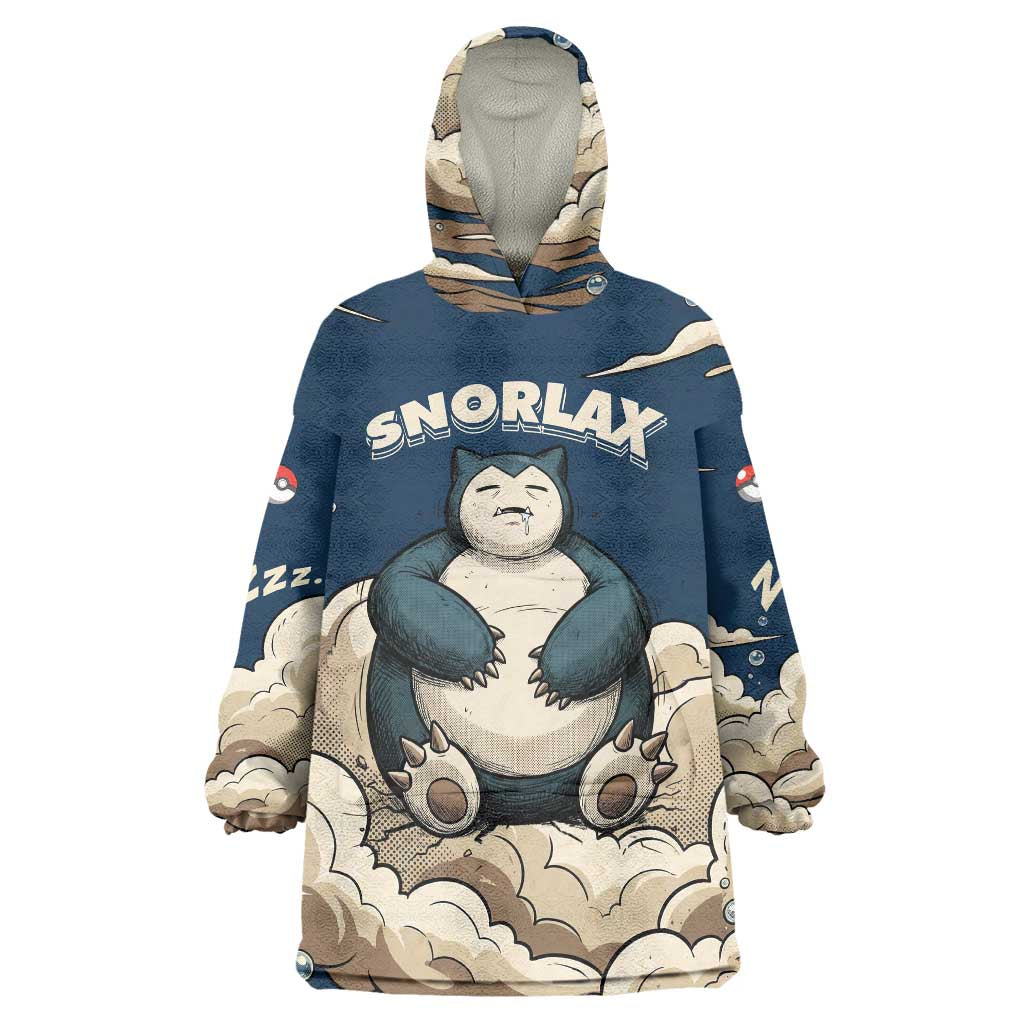 Snorlax Sleeping Cloud Wearable Blanket Hoodie Snorlax Zzz... Peace in Every Puff of Sleep
