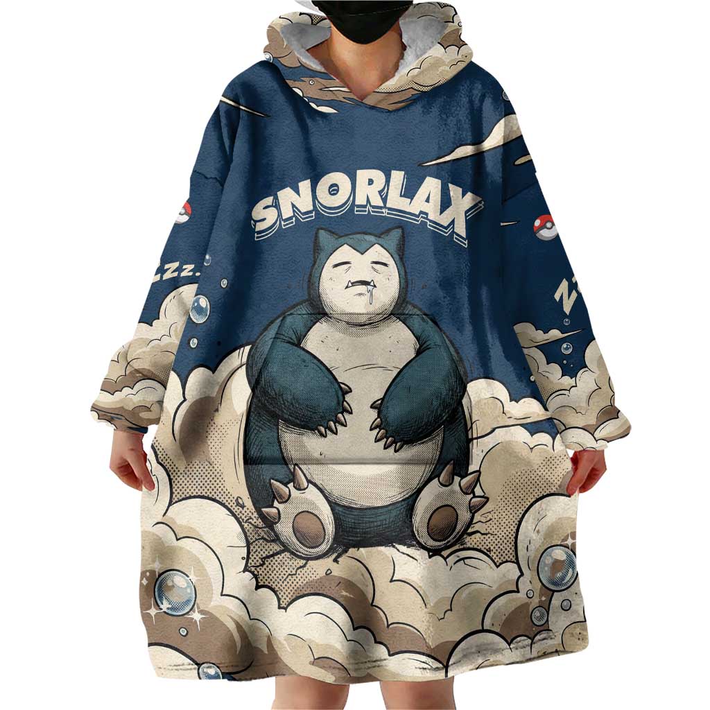 Snorlax Sleeping Cloud Wearable Blanket Hoodie Snorlax Zzz... Peace in Every Puff of Sleep