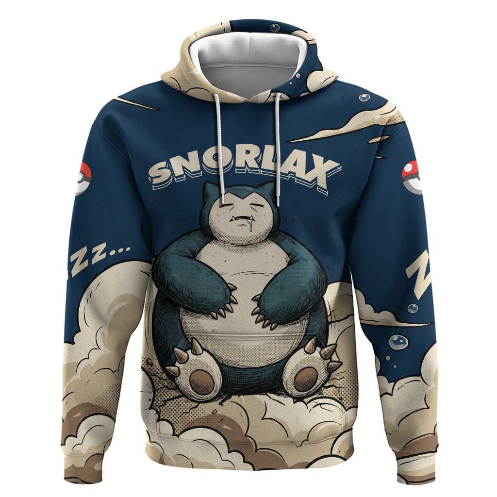 Snorlax Sleeping Cloud Zip Hoodie Snorlax Zzz... Peace in Every Puff of Sleep