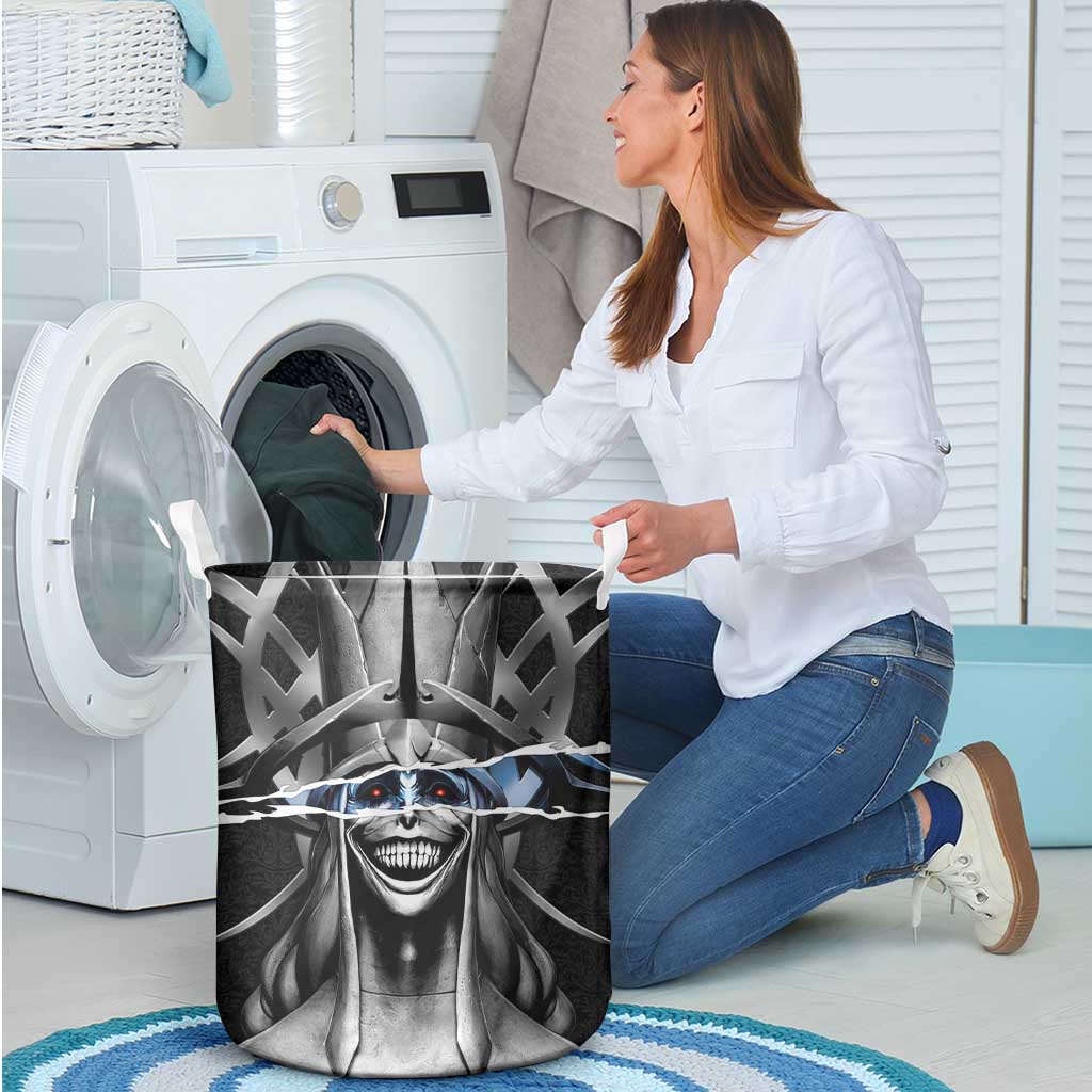 Statue of God Solo Leveling Laundry Basket Dark Surreal Gothic Style