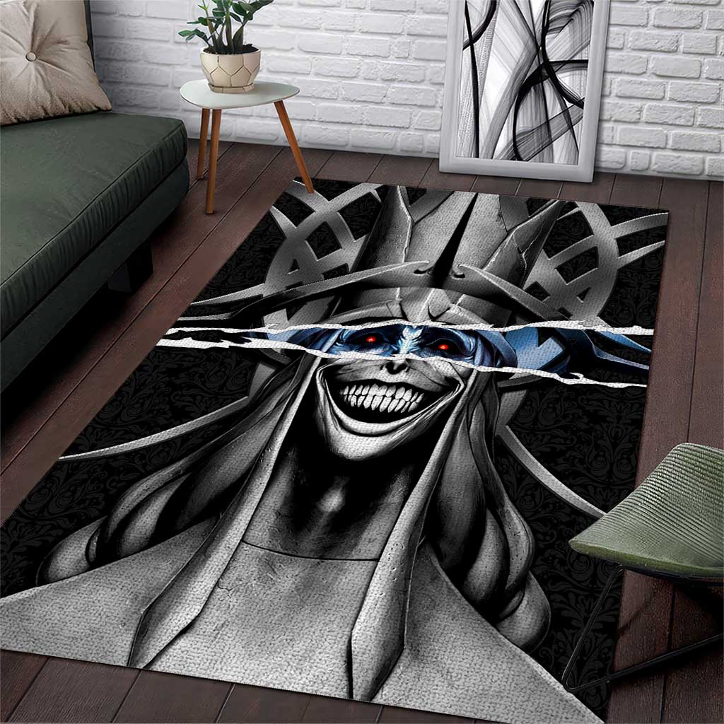 Statue of God Solo Leveling Area Rug Dark Surreal Gothic Style