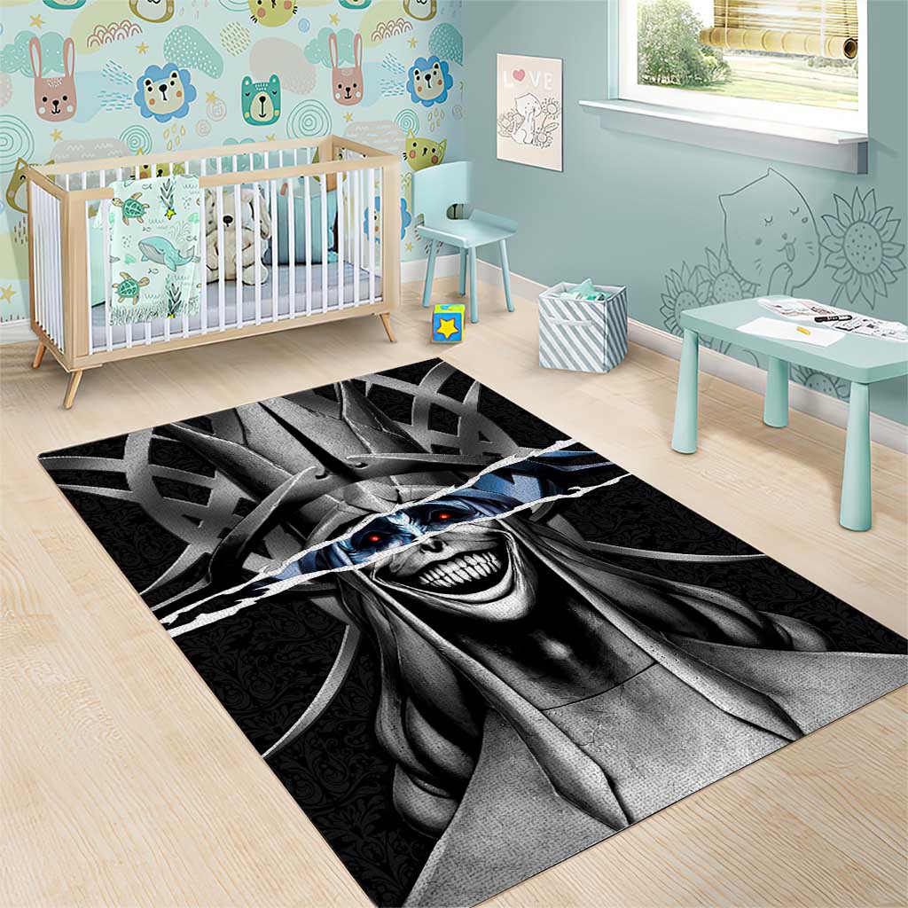 Statue of God Solo Leveling Area Rug Dark Surreal Gothic Style