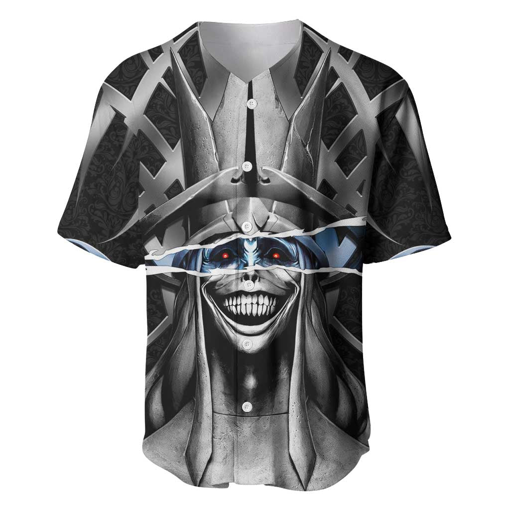 Statue of God Solo Leveling Baseball Jersey Dark Surreal Gothic Style