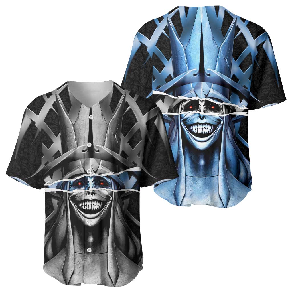 Statue of God Solo Leveling Baseball Jersey Dark Surreal Gothic Style