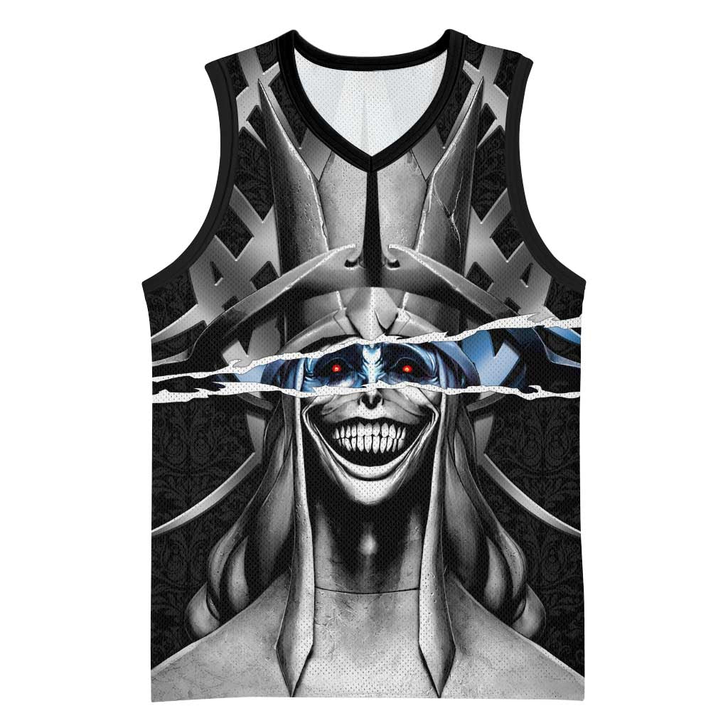 Statue of God Solo Leveling Basketball Jersey Dark Surreal Gothic Style