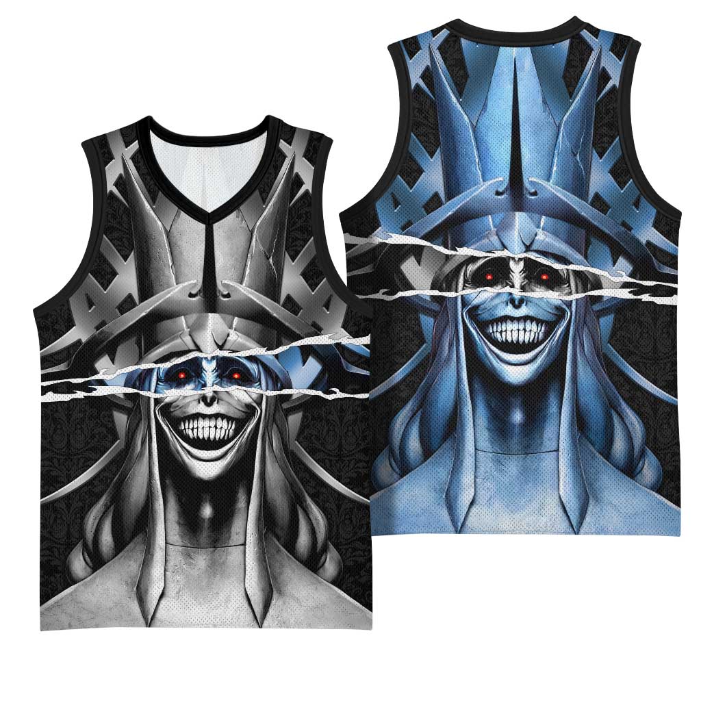 Statue of God Solo Leveling Basketball Jersey Dark Surreal Gothic Style