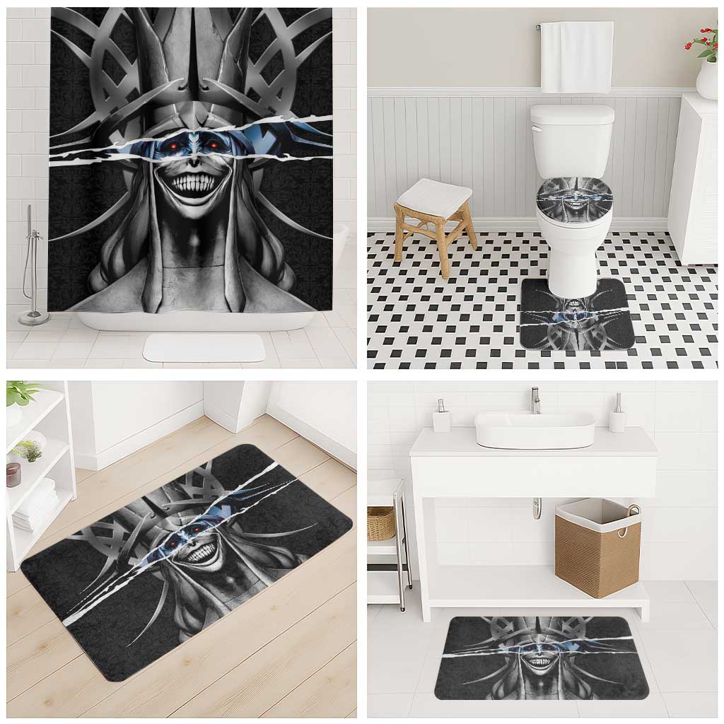 Statue of God Solo Leveling Bathroom Set Dark Surreal Gothic Style