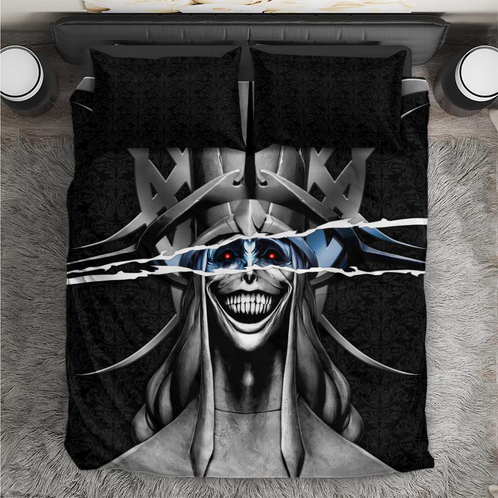Statue of God Solo Leveling Bedding Set Dark Surreal Gothic Style