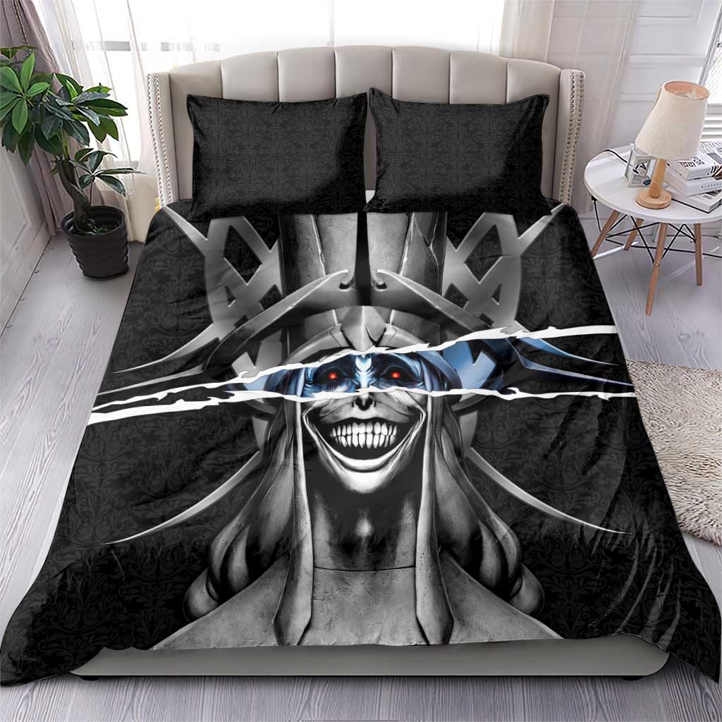 Statue of God Solo Leveling Bedding Set Dark Surreal Gothic Style