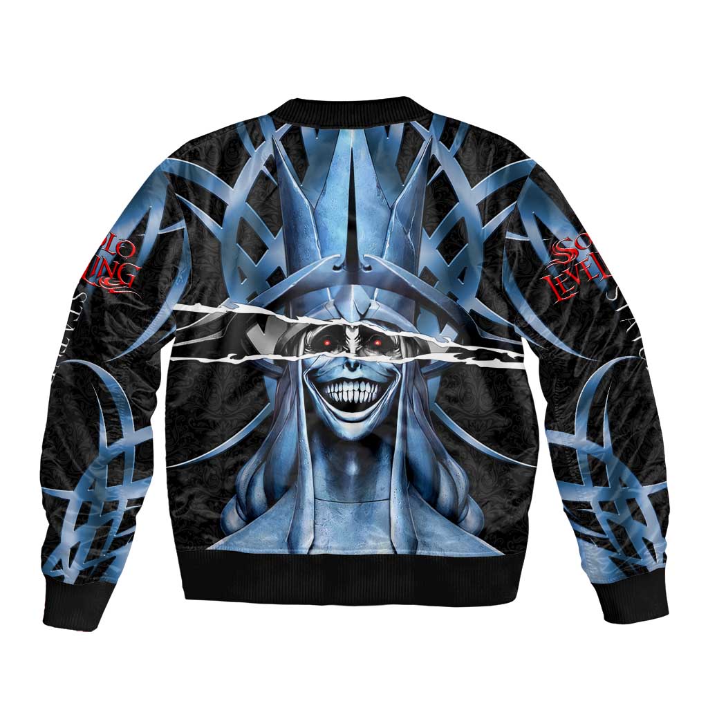 Statue of God Solo Leveling Bomber Jacket Dark Surreal Gothic Style
