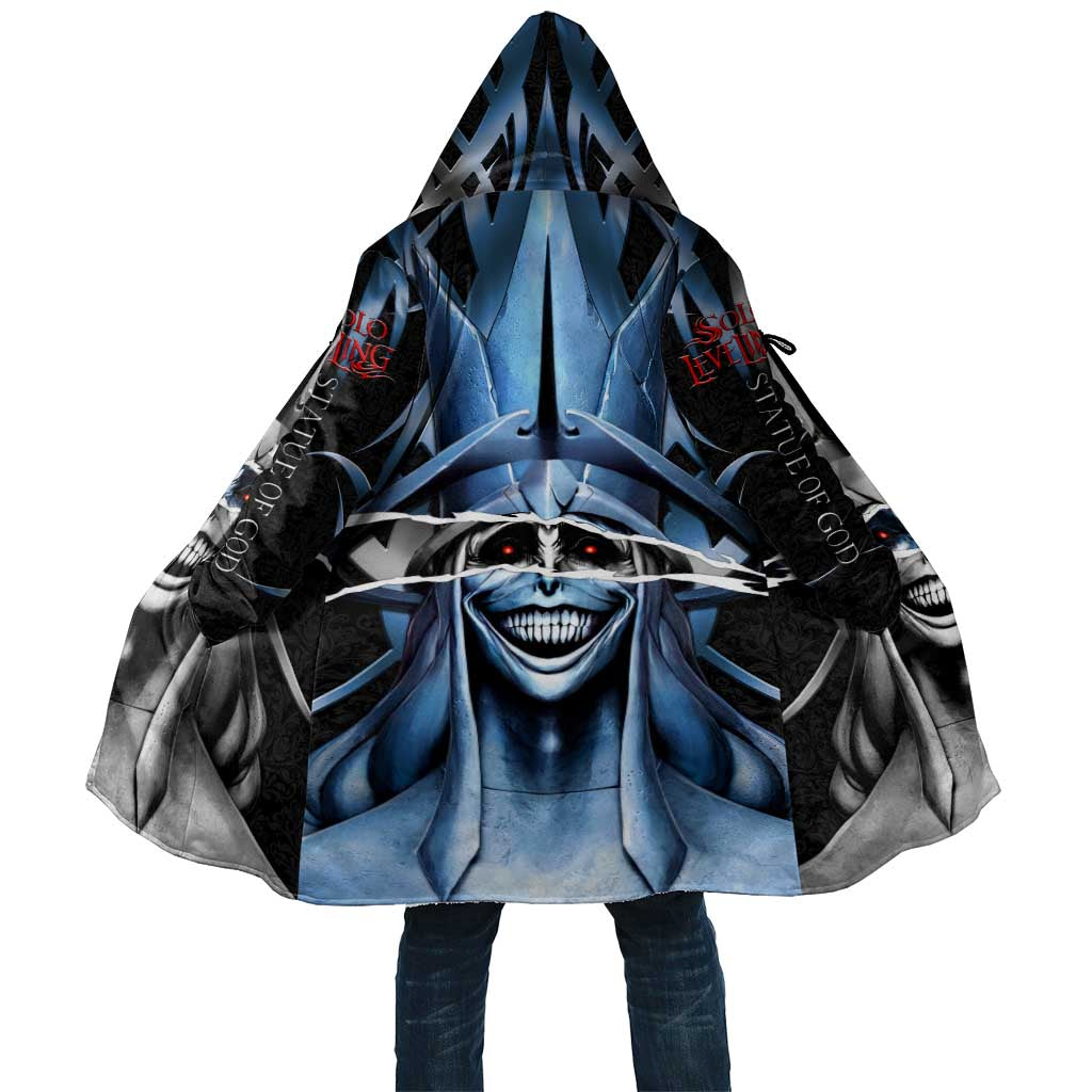 Statue of God Solo Leveling Cloak Dark Surreal Gothic Style