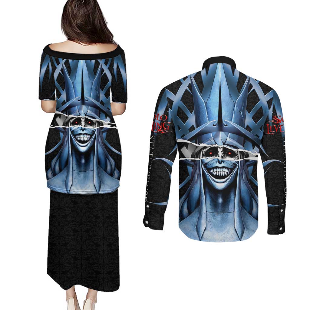 Statue of God Solo Leveling Couples Matching Puletasi and Long Sleeve Button Shirt Dark Surreal Gothic Style