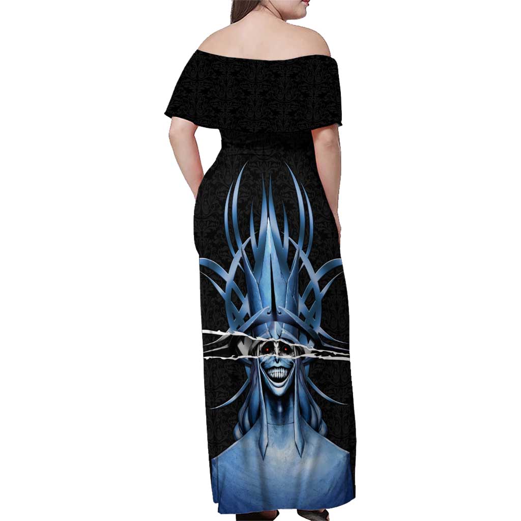 Statue of God Solo Leveling Family Matching Off Shoulder Maxi Dress and Hawaiian Shirt Dark Surreal Gothic Style