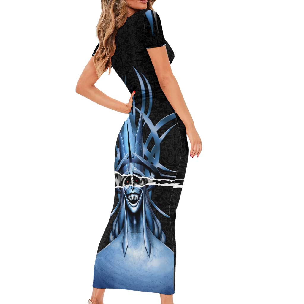 Statue of God Solo Leveling Family Matching Short Sleeve Bodycon Dress and Hawaiian Shirt Dark Surreal Gothic Style
