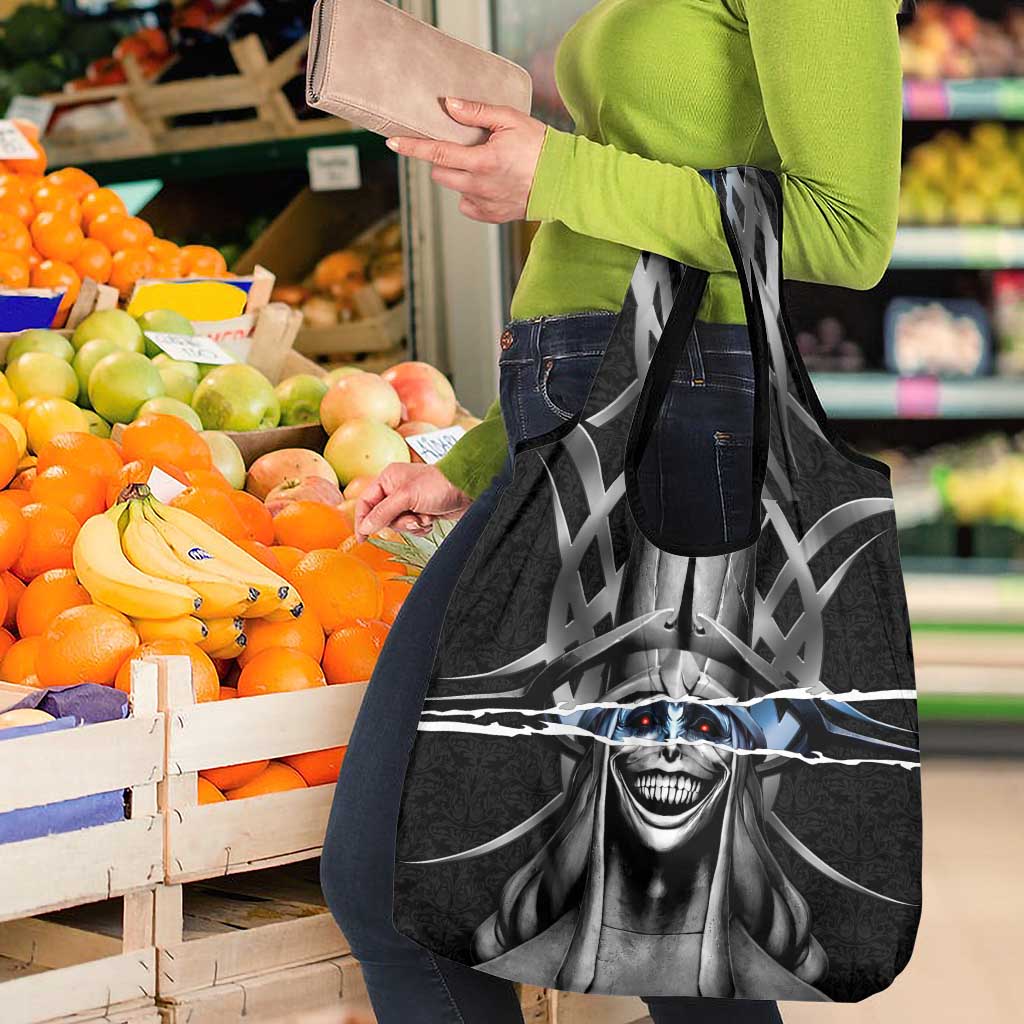 Statue of God Solo Leveling Grocery Bag Dark Surreal Gothic Style