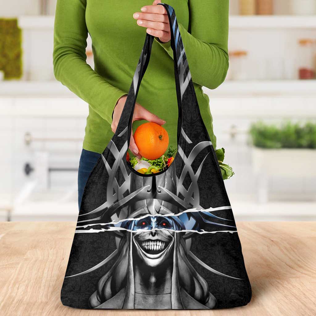 Statue of God Solo Leveling Grocery Bag Dark Surreal Gothic Style