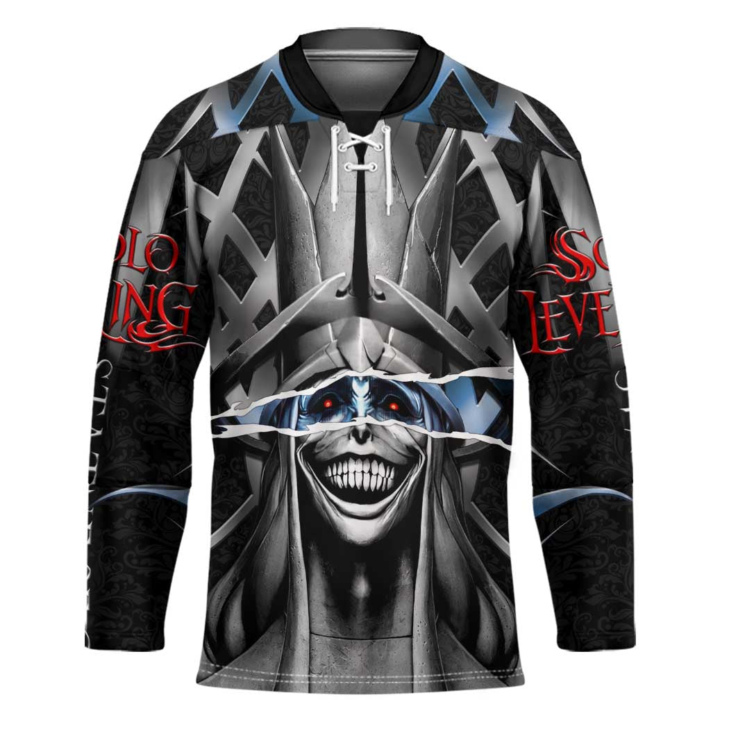 Statue of God Solo Leveling Hockey Jersey Dark Surreal Gothic Style