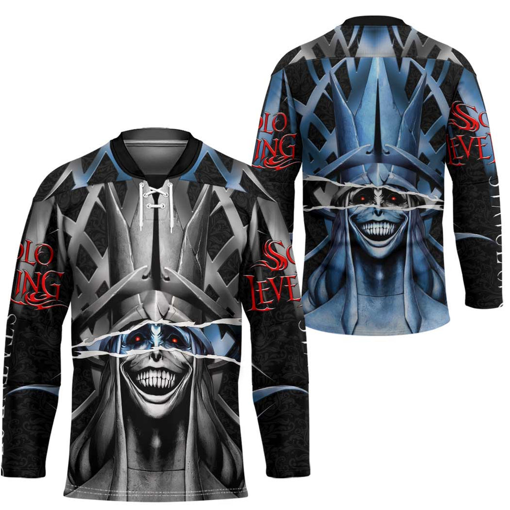 Statue of God Solo Leveling Hockey Jersey Dark Surreal Gothic Style