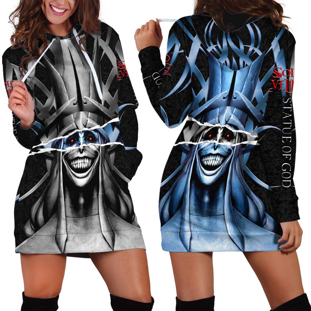 Statue of God Solo Leveling Hoodie Dress Dark Surreal Gothic Style