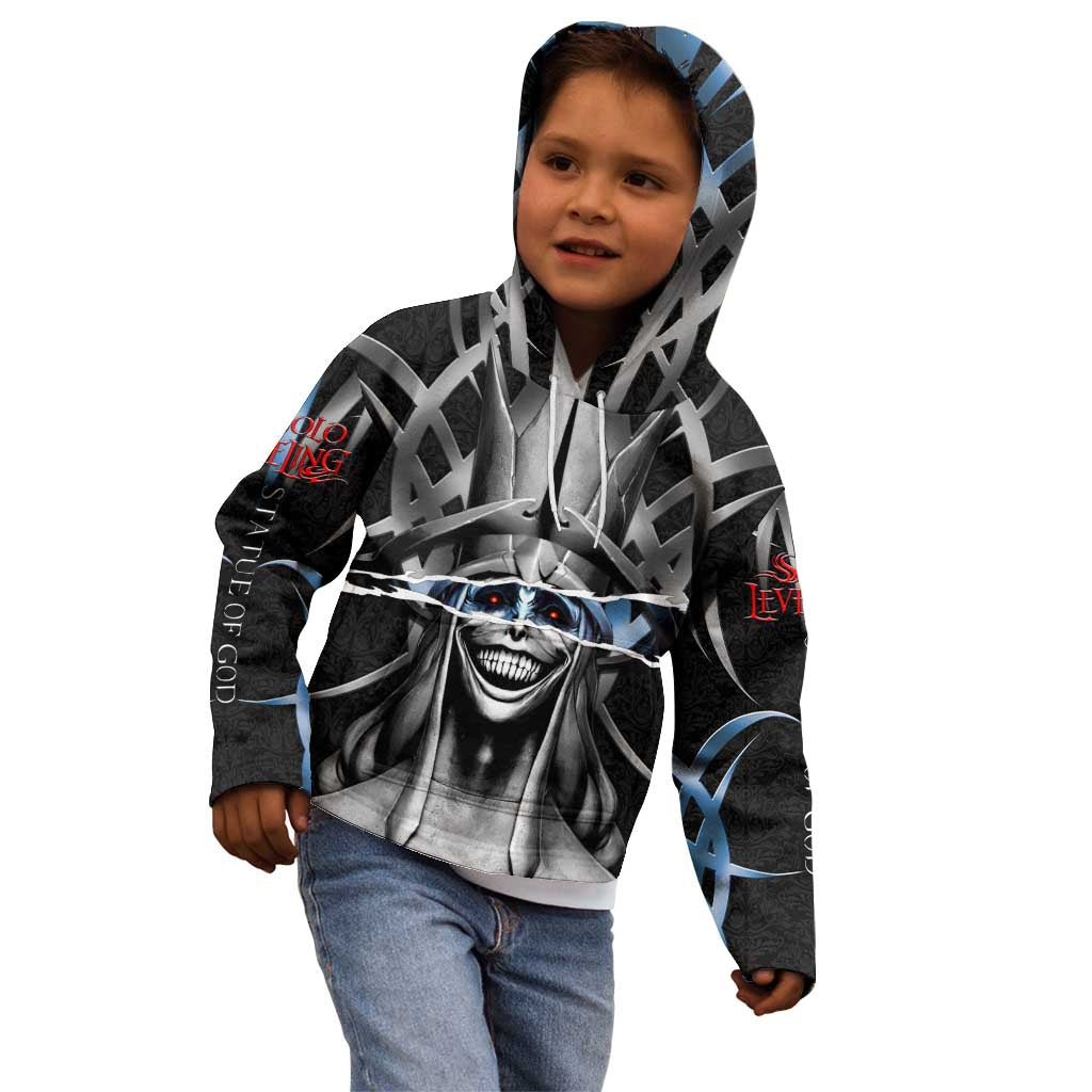 Statue of God Solo Leveling Kid Hoodie Dark Surreal Gothic Style