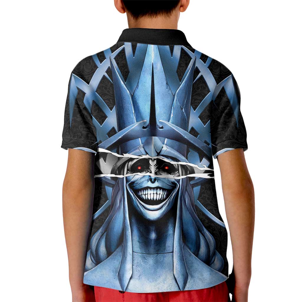 Statue of God Solo Leveling Kid Polo Shirt Dark Surreal Gothic Style