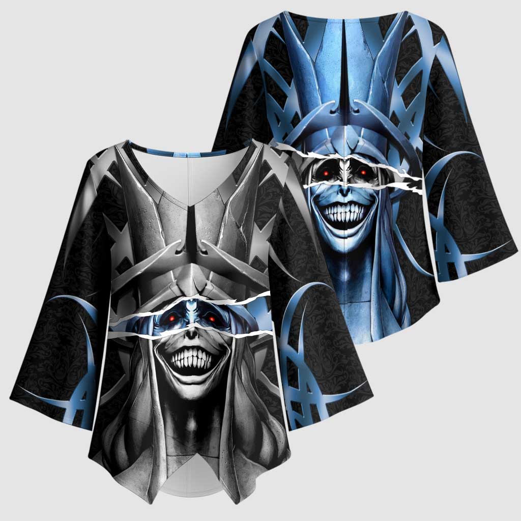 Statue of God Solo Leveling Kimono Sleeve Blouse Dark Surreal Gothic Style