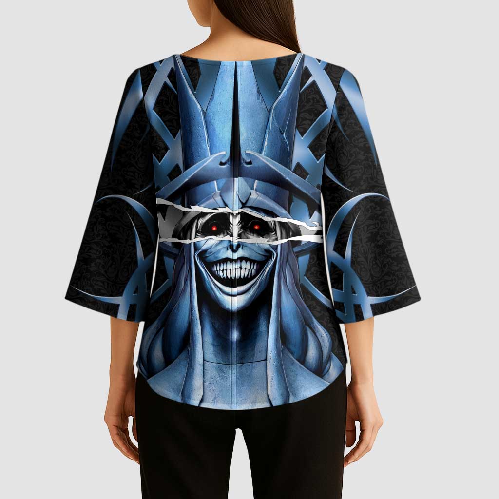 Statue of God Solo Leveling Kimono Sleeve Blouse Dark Surreal Gothic Style