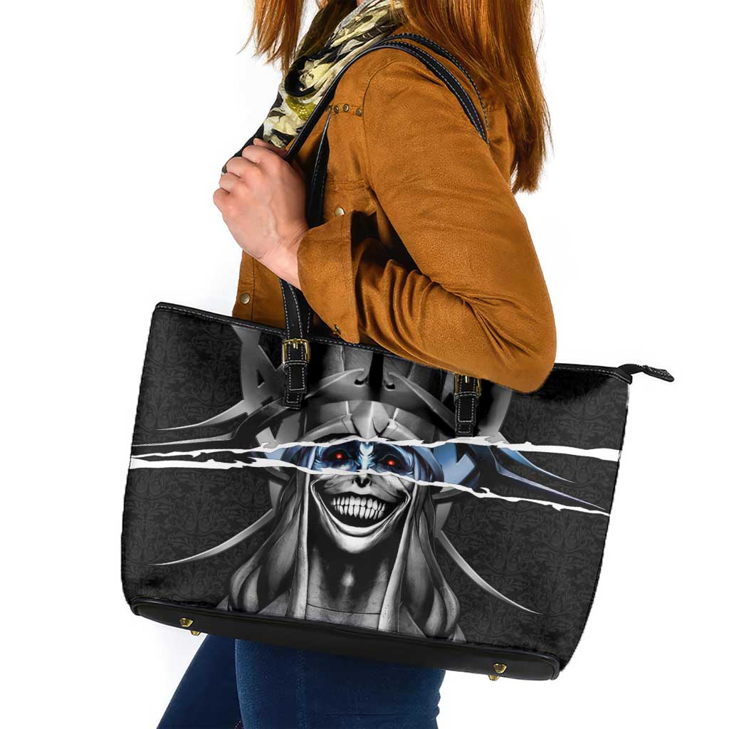 Statue of God Solo Leveling Leather Tote Bag Dark Surreal Gothic Style