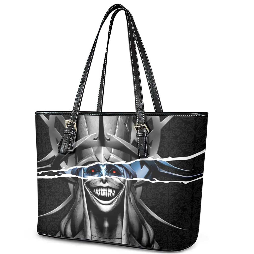 Statue of God Solo Leveling Leather Tote Bag Dark Surreal Gothic Style