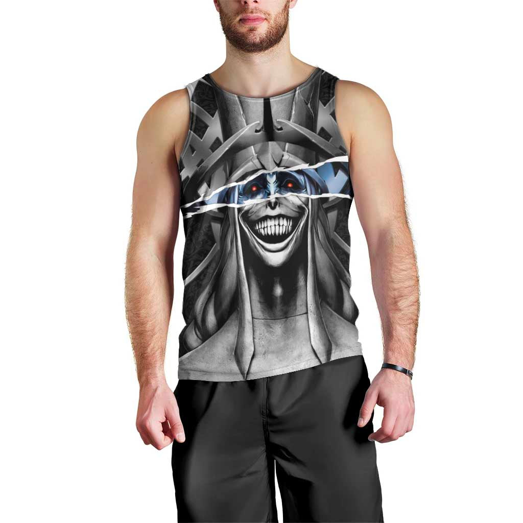 Statue of God Solo Leveling Men Tank Top Dark Surreal Gothic Style
