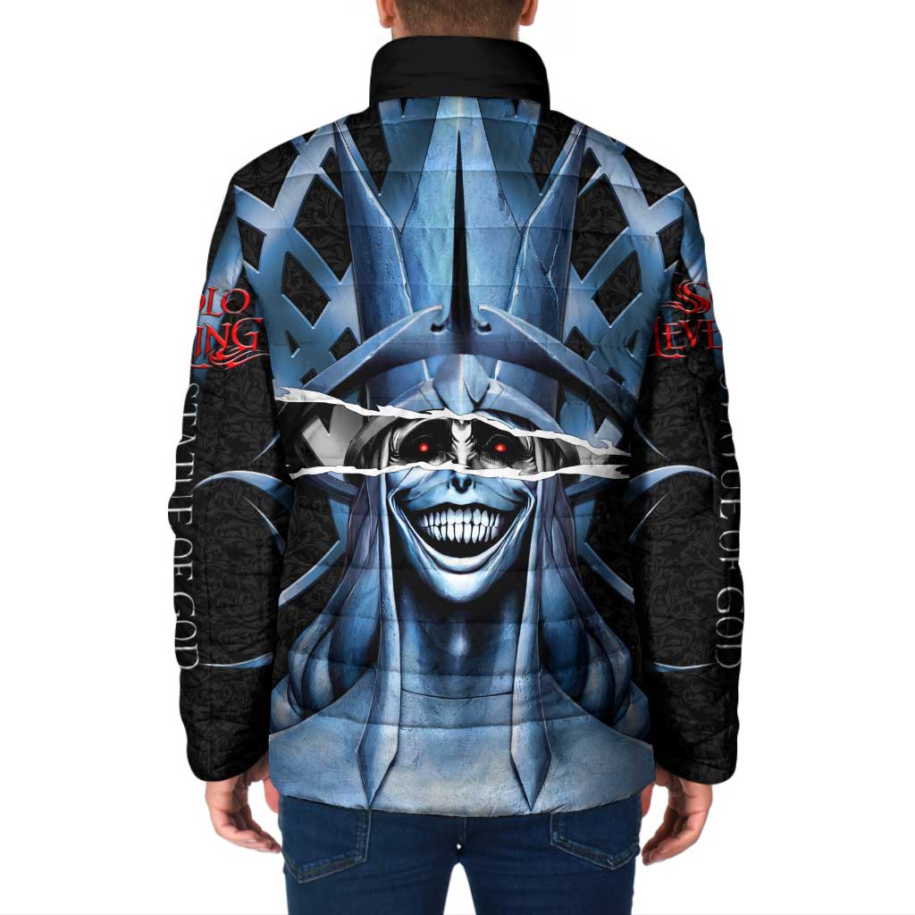 Statue of God Solo Leveling Padded Jacket Dark Surreal Gothic Style