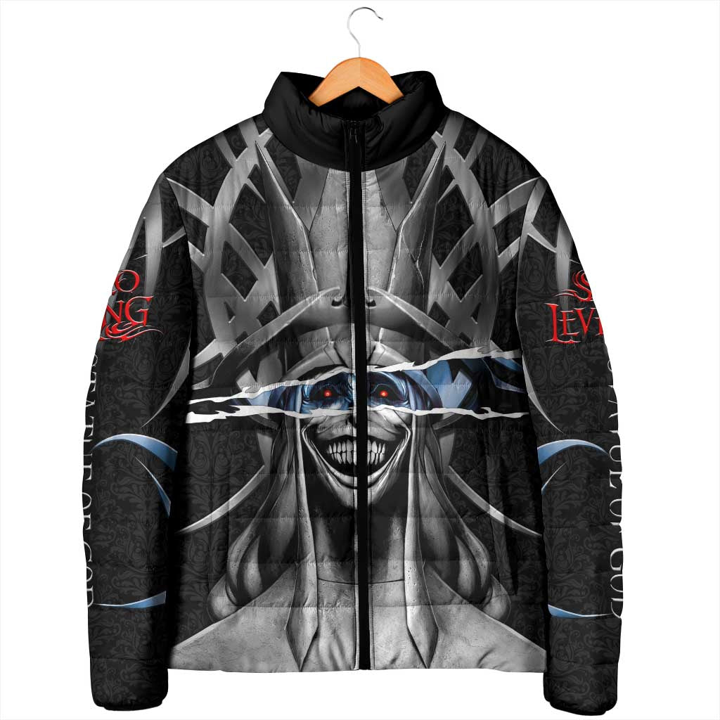 Statue of God Solo Leveling Padded Jacket Dark Surreal Gothic Style