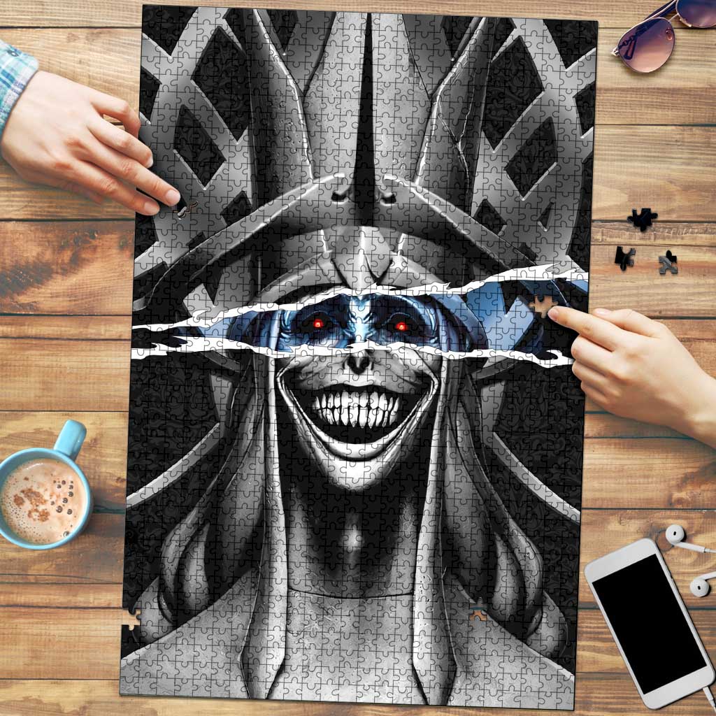 Statue of God Solo Leveling Puzzle Dark Surreal Gothic Style