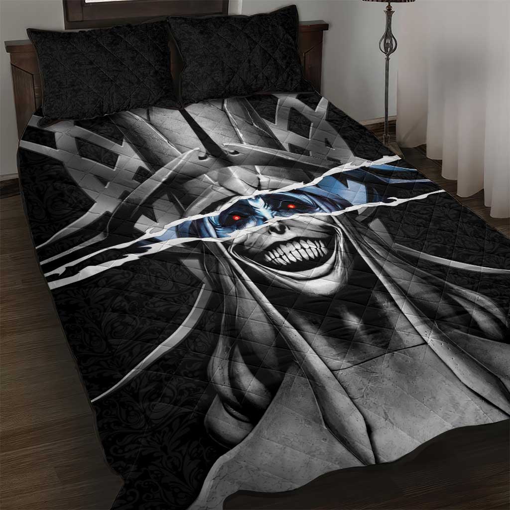Statue of God Solo Leveling Quilt Bed Set Dark Surreal Gothic Style