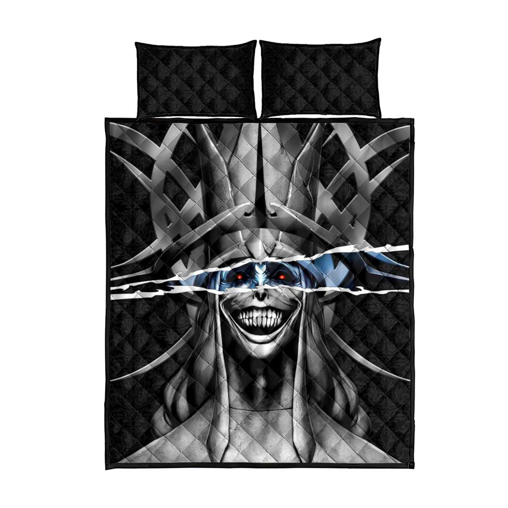 Statue of God Solo Leveling Quilt Bed Set Dark Surreal Gothic Style