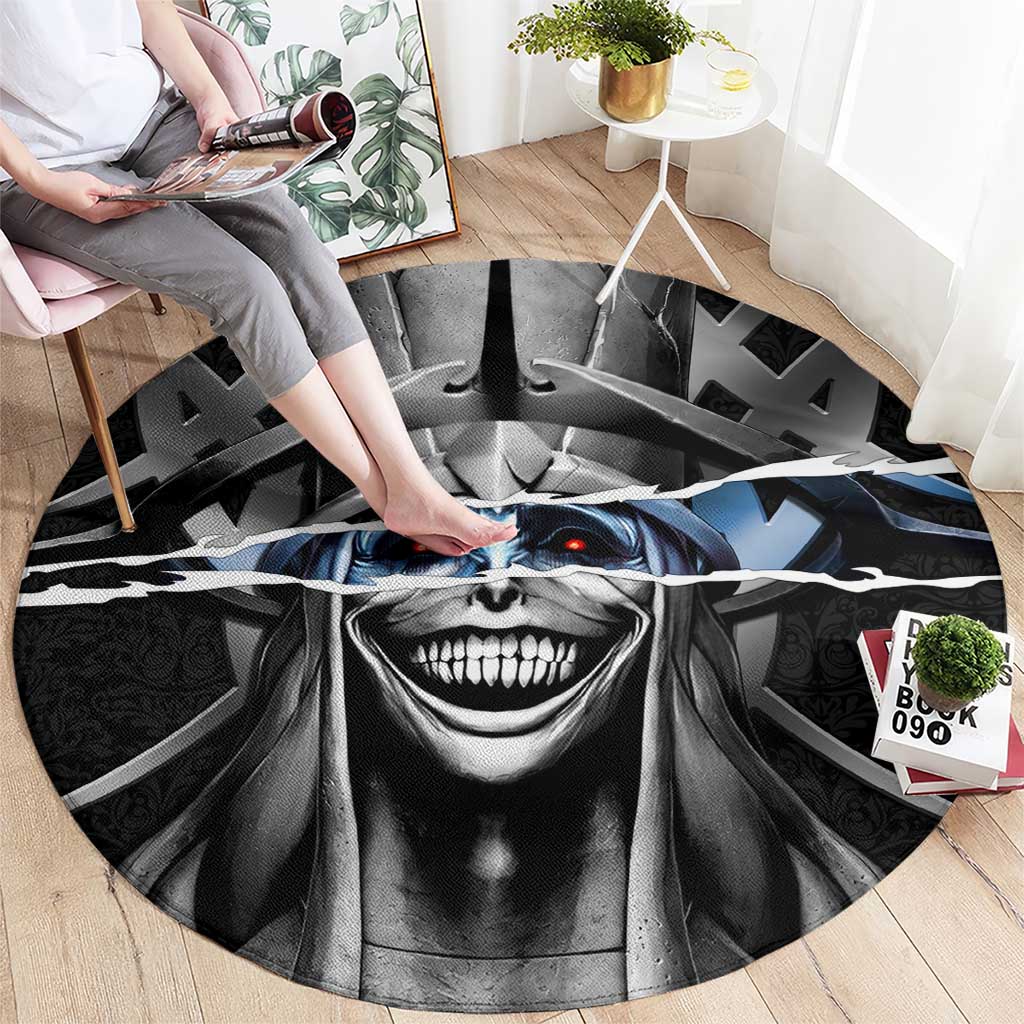 Statue of God Solo Leveling Round Carpet Dark Surreal Gothic Style