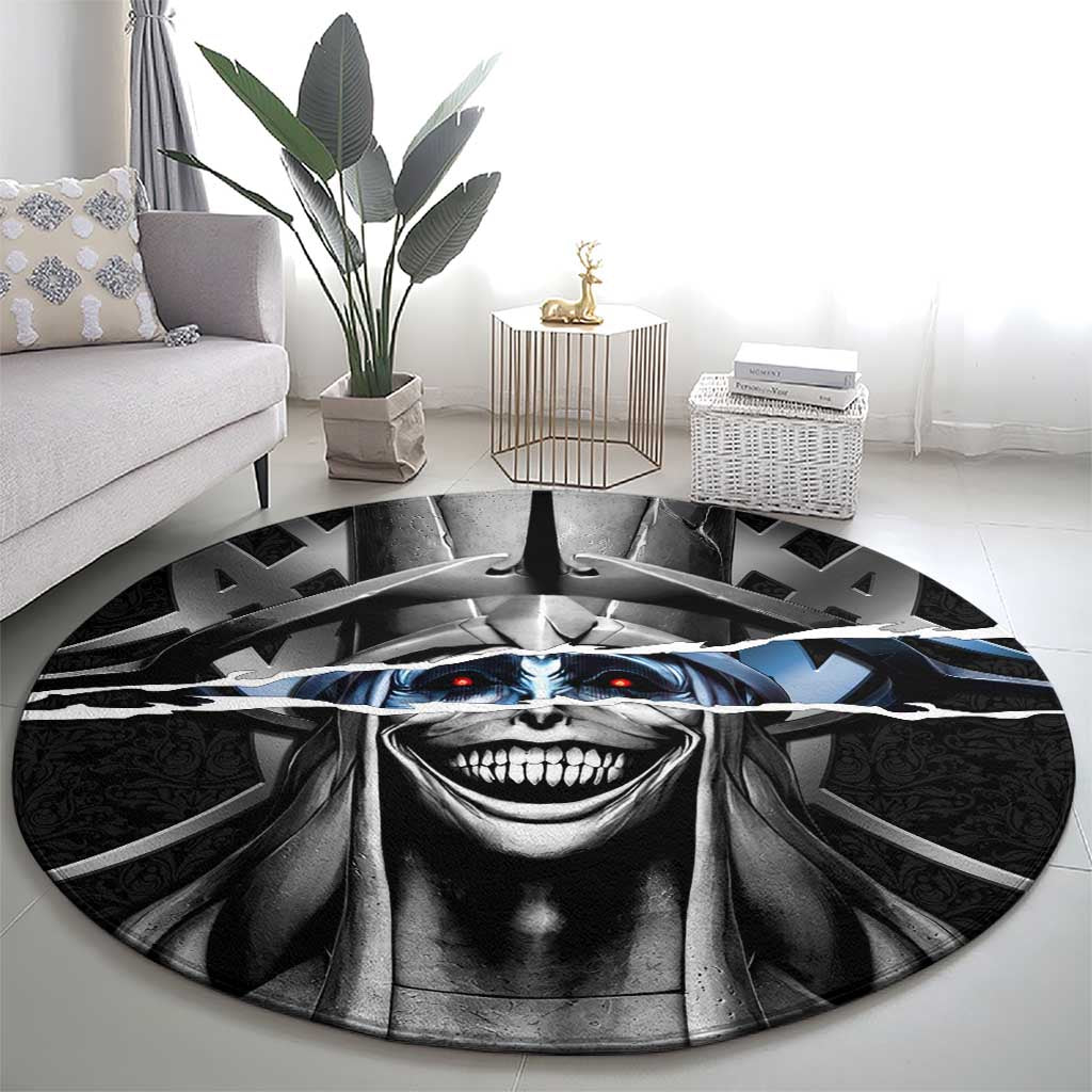 Statue of God Solo Leveling Round Carpet Dark Surreal Gothic Style